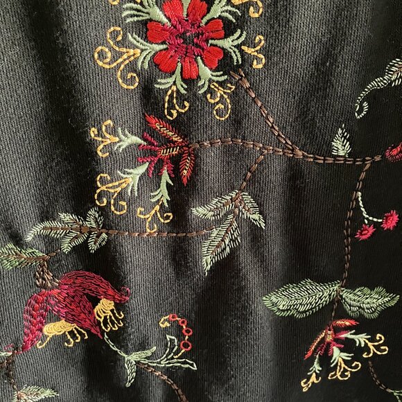 Christopher & Banks Year 2006 Womens Jacket Floral Embroidered Brown Size 2XL. - Picture 12 of 16